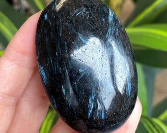 Pietra di palma arfvedsonite, alta qualità, esattamente come in foto, minerale silicatico naturale raro, BLU