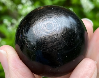 Hypersthene Sphere, Flashy Hypersthene Sphere, Exact Shown