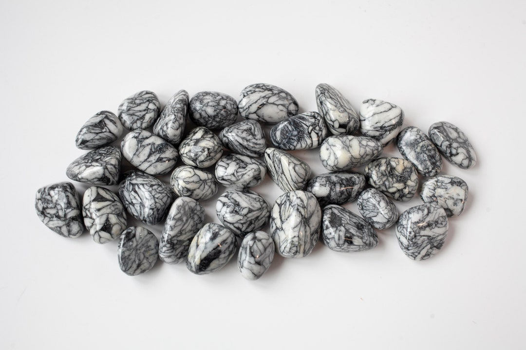 Pinolith Stone, Tumbled Pinolith, Black and White Stone for Crown ...