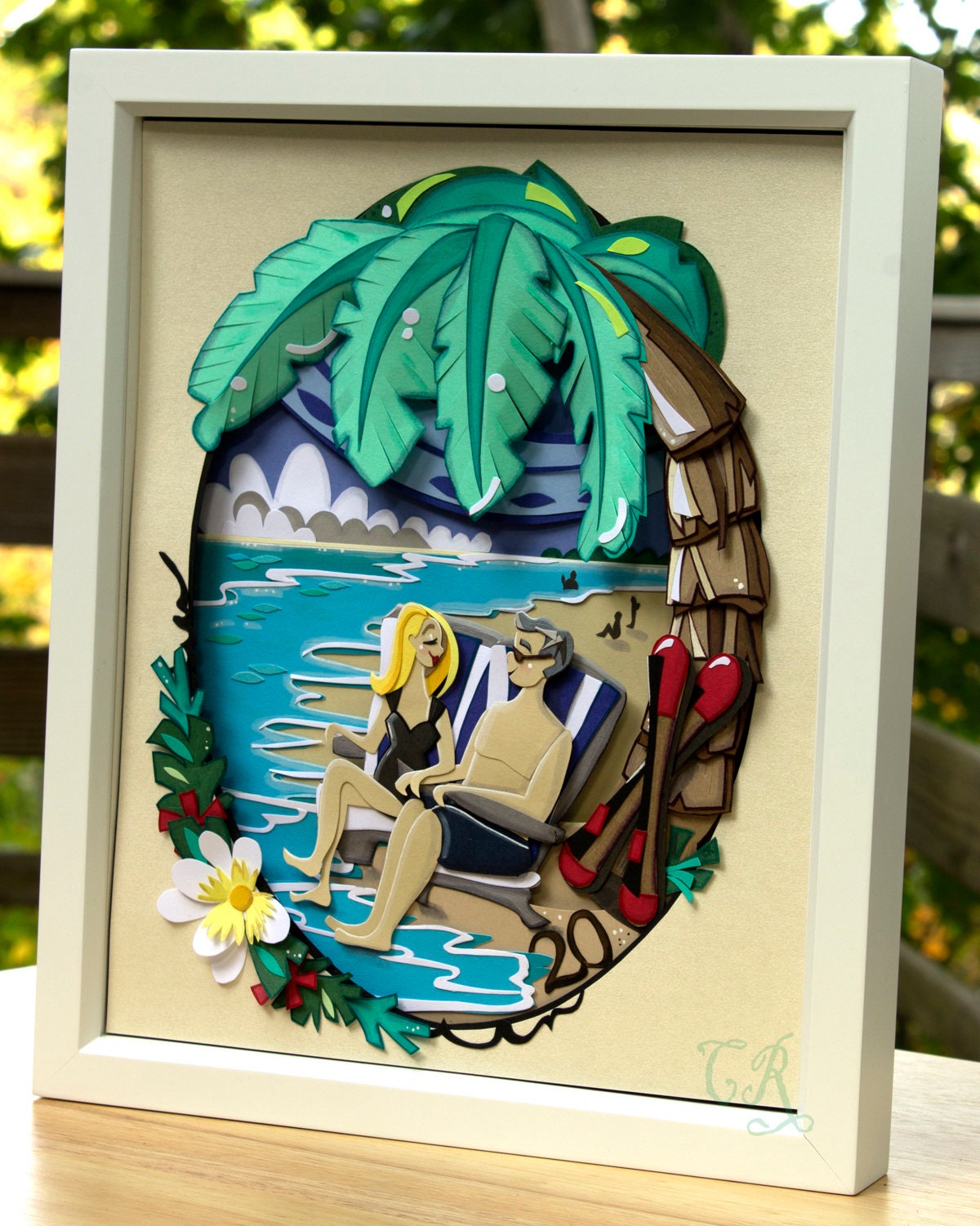 Custom Paper Art Anniversary Portrait Etsy