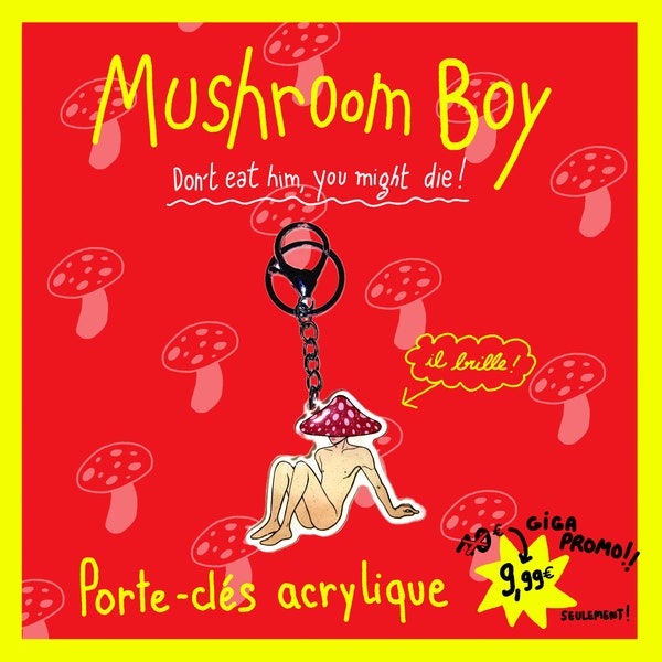 Mushroom boy Porte clé