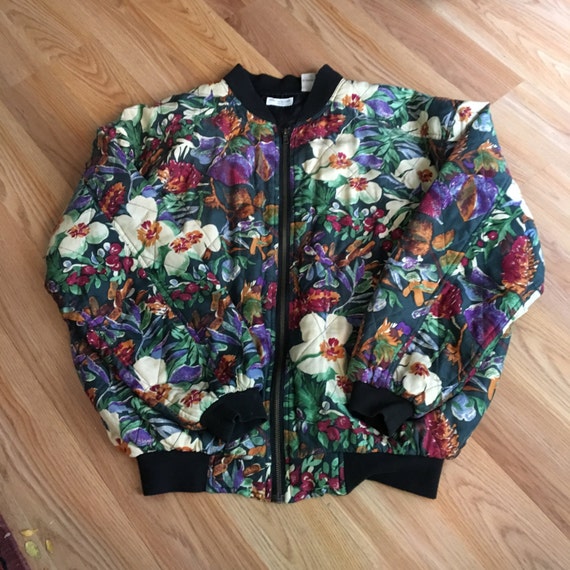 90's Robert Stock Limited Silk Bomber Jacket