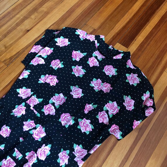 80’s Does 40’s Floral Pop Art Graphic Polka Dot Mi