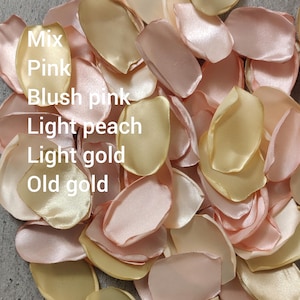 Blush Pink Satin Rose Petals – Wedding & Flower Girl Decor image 13