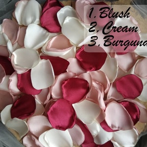 Blush Pink Burgundy Petals - Maroon - Wedding Petals - Dusty Rose Petals - Flower Petals - Rose Petals - Flower Girl Petals - Petals