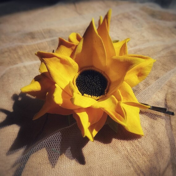 sunflower clips for hair