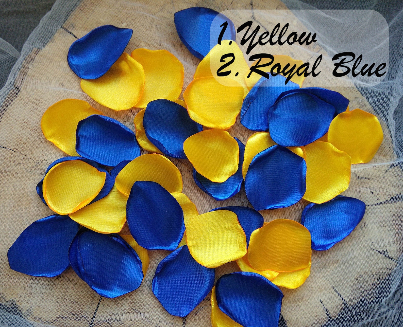 Yellow Royal Blue Petalswedding Petalsflower Petalsrose Etsy