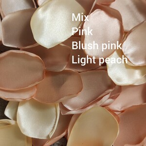 Blush Pink Satin Rose Petals – Wedding & Flower Girl Decor image 14