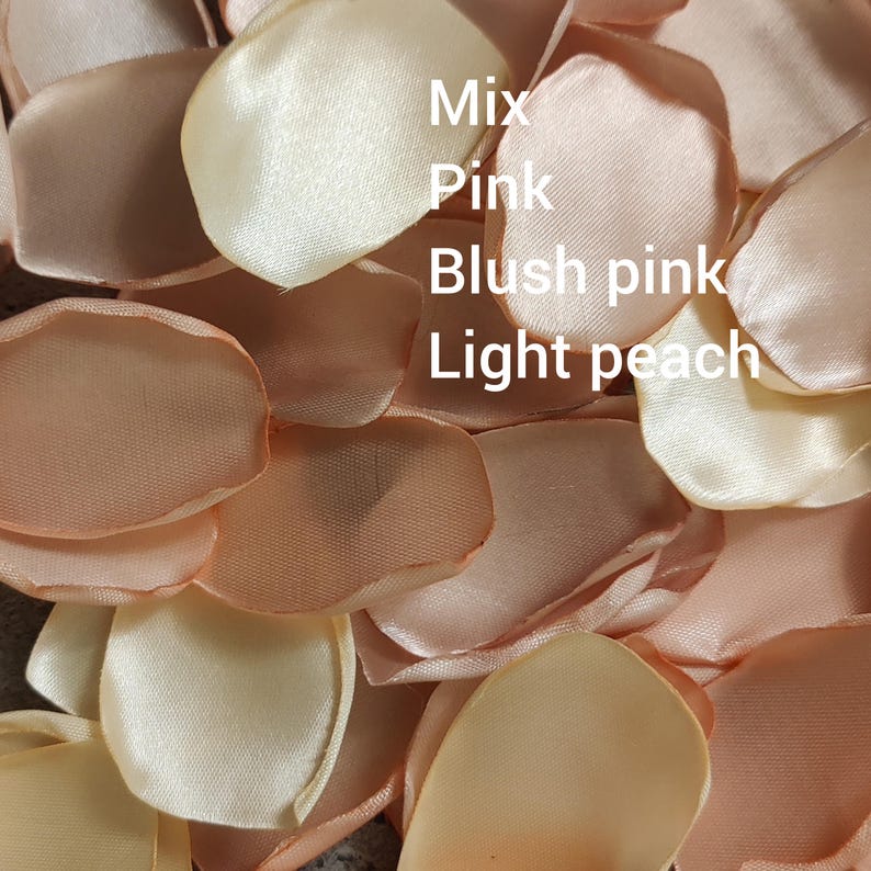 Blush Pink Satin Rose Petals – Wedding & Flower Girl Decor image 14