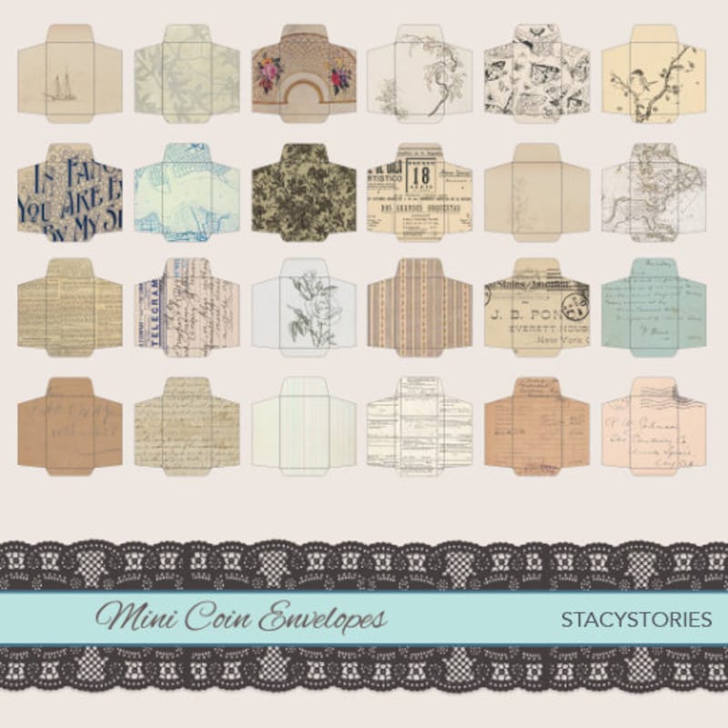 Coins Envelopes Templates - Etsy
