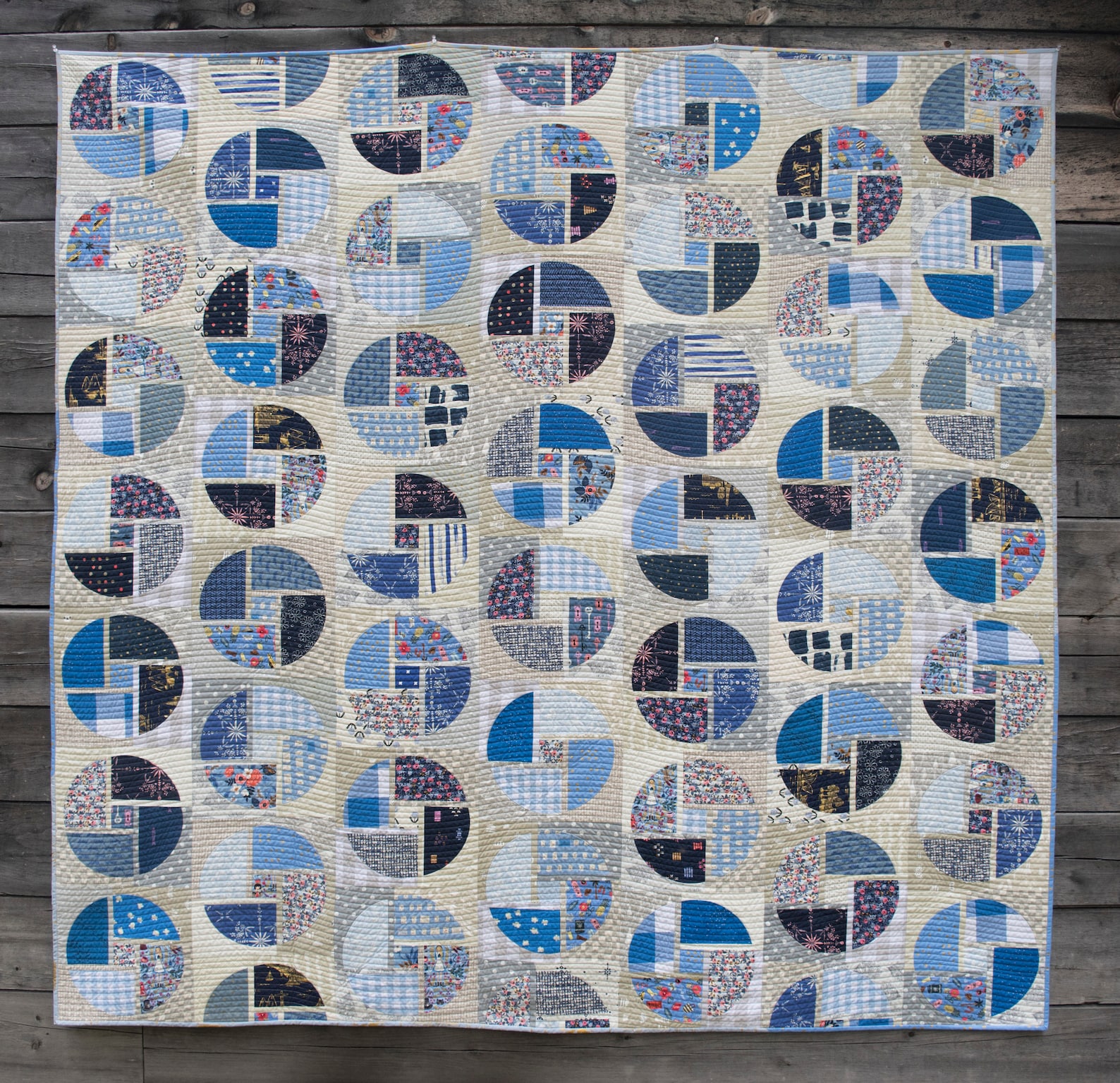 Modern Quilt Pattern Potter's Wheel in Twin Throw and Etsy