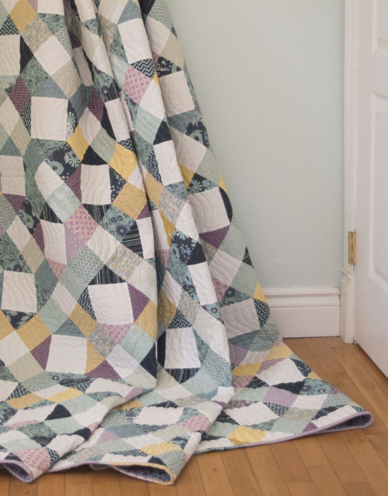 Modern Quilt Pattern PDF Instant Download Crystal & Gem Etsy Canada