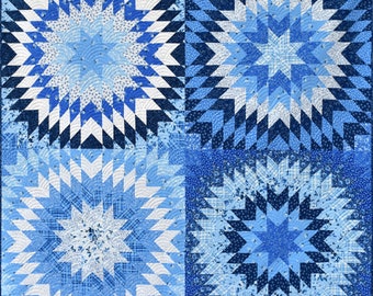 Mulberry Quilt Pattern, Modern Quilt Lone Star, Instant Download PDF, Twin and Crib