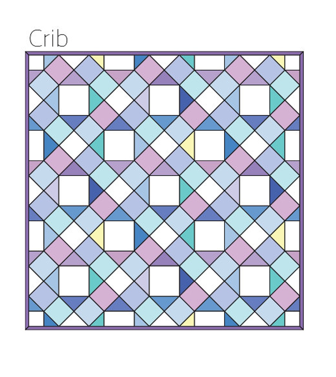 Modern Quilt Pattern PDF Instant Download Crystal & Gem Etsy Canada