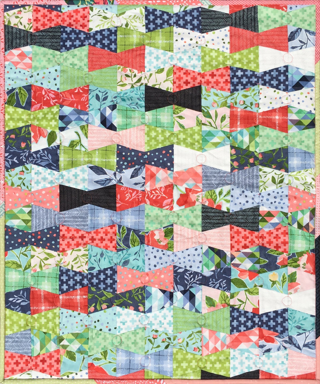 Modern Mini Quilt, Best Dressed Quilt Pattern, Using 2 1/2 Squares