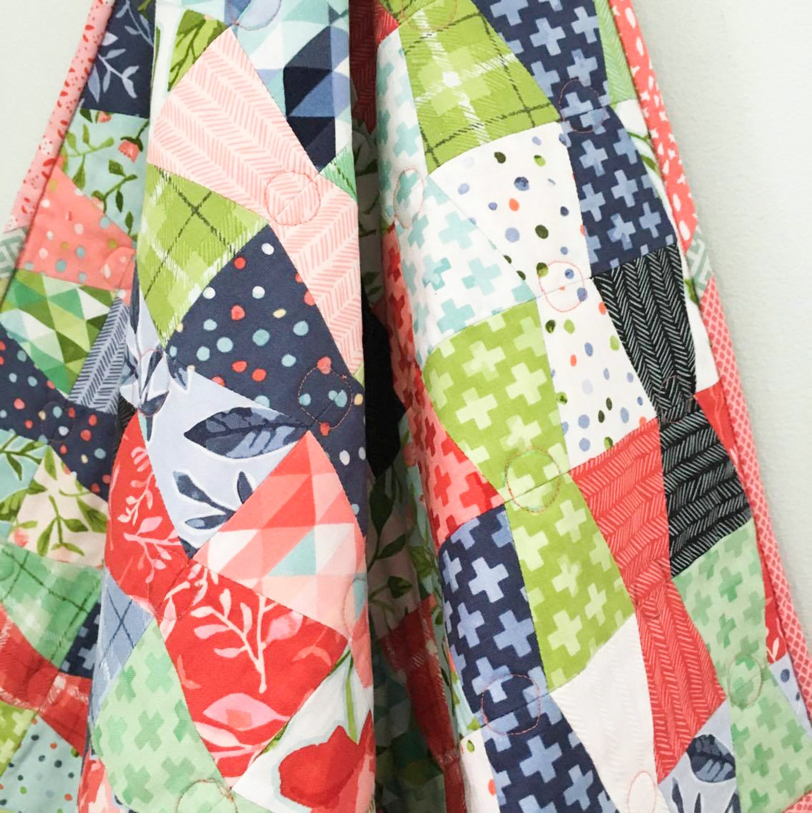 Modern Mini Quilt Best Dressed Quilt Pattern using 2 Etsy