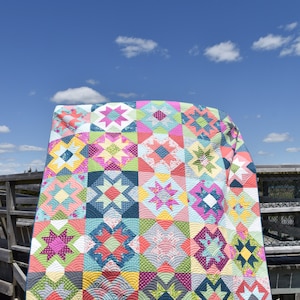 Moderne Quilt Anleitung, Yonder, Krippe, Überwurf, Zwilling, König, schnell, einfach, Spaß, PDF Instant Download