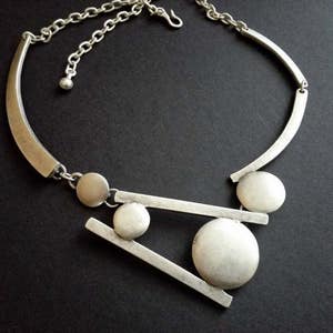Antique Silver Plated Zamak Necklace | Statement Necklace | Boho Necklace | Silver Bohemian Necklace | Adjustable Necklace| Boho Jewelry
