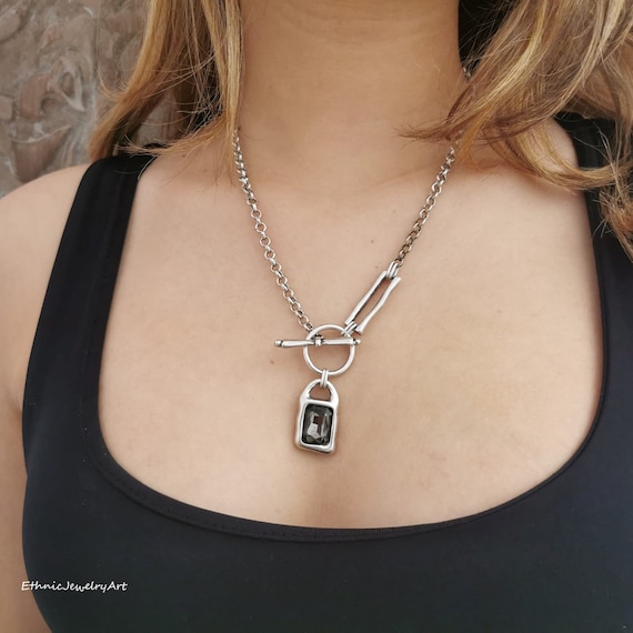 ネックレス・チョーカー COOR Silver Rolo Chain Necklace 5JH877 Jai Style | Sterling Silver Rolo Chain Necklace with Charm Ring