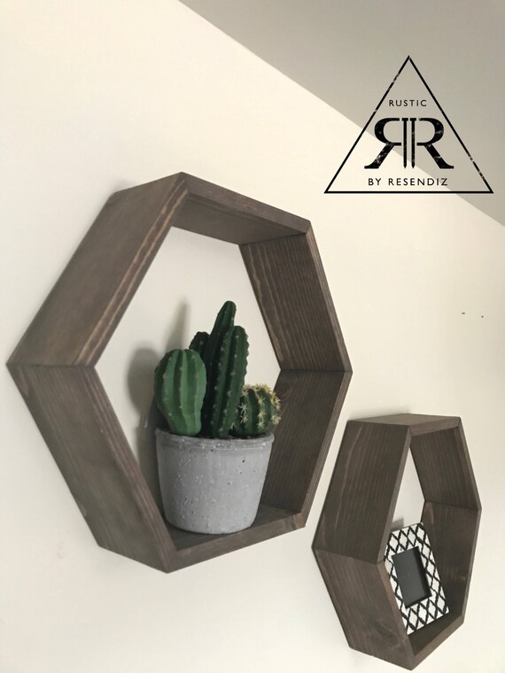 Items similar to Hexagon shelves on Etsy