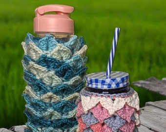 Dragon Scale | Mermaid Scale Water Bottle Cozy Crochet Pattern