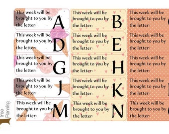 BIG Happy Planner - Letter of the Week - Preschool Teacher Stickers