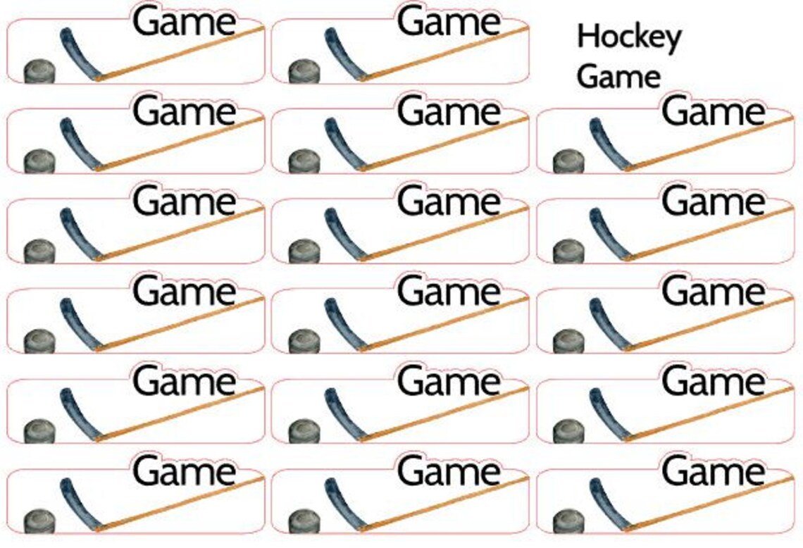 Les étiquettes de sport pour votre planificateur Hockey Etsy