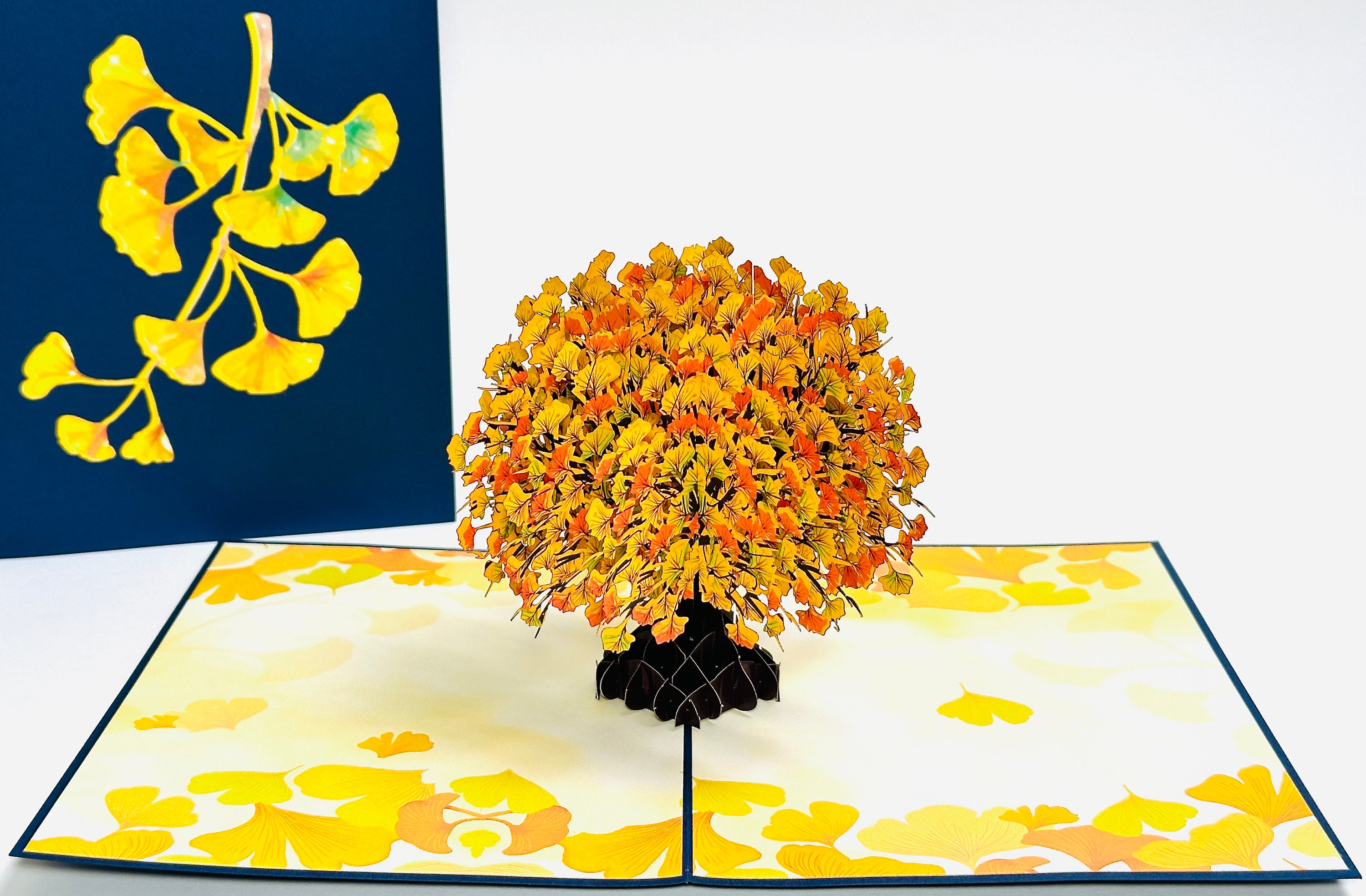 3D Ginkgo Tree Pop Up Card - Mother’s Day Card- Father’s Day Card - Longevity Pop Up Birthday Card - Anniversary Pop Up Card - Get Well Card