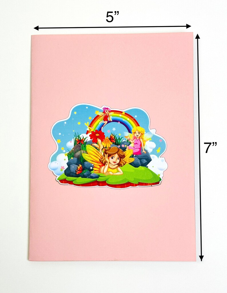 Fairy Pop UP Card - Cute Fairies in Garden Birthday Card - Funny Kid's ...