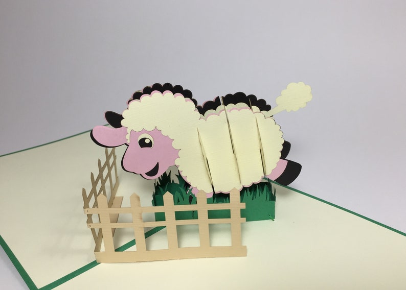 Sheep Birthday Card Pop up Sheep 3D Card 3D Funny | Etsy
