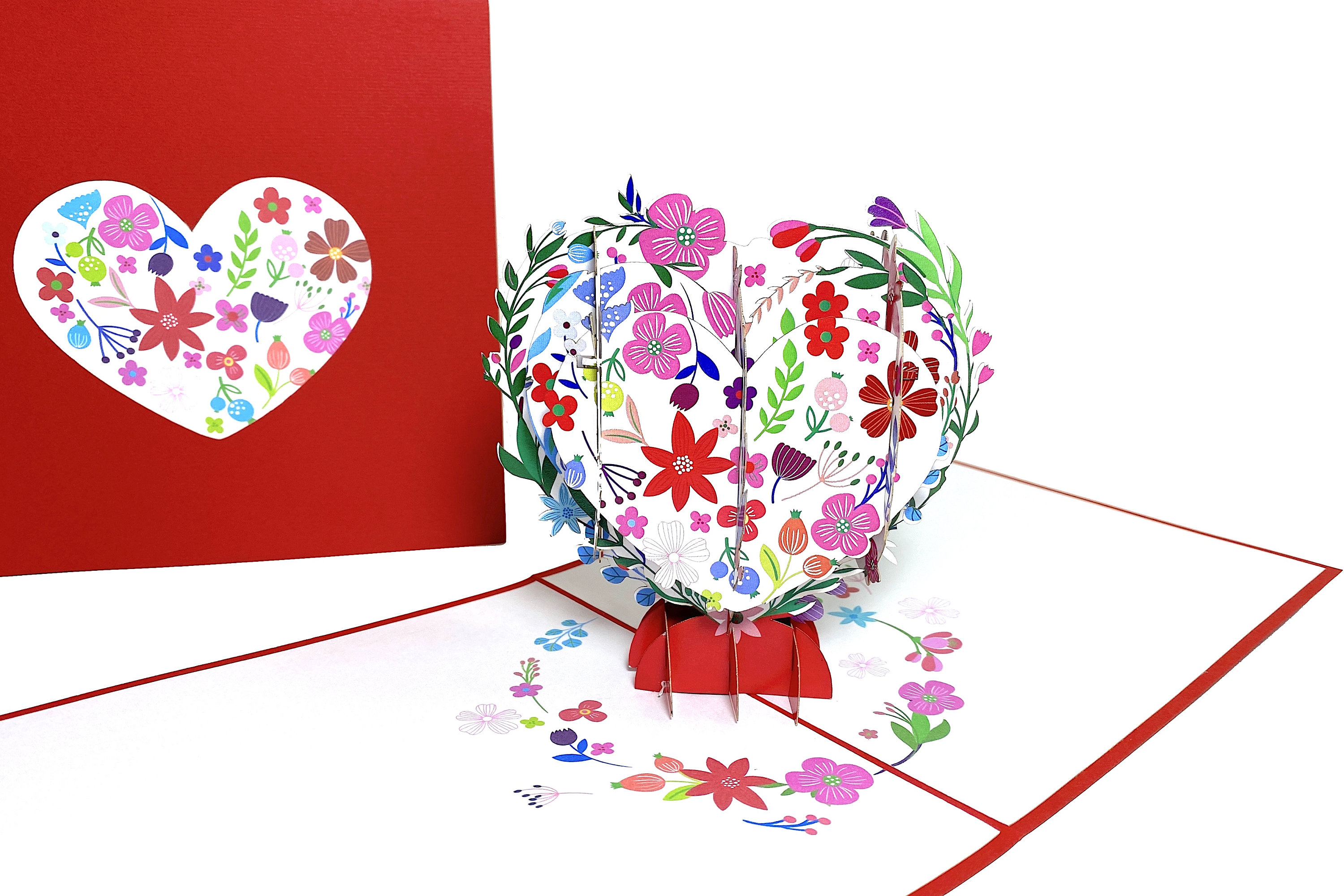 Pop Up Heart - Love Card - Christmas Card - Valentine’s Day Card - Mother’s Day Card - 3D Wedding/Anniversary Card -Proposal/Engagement Card