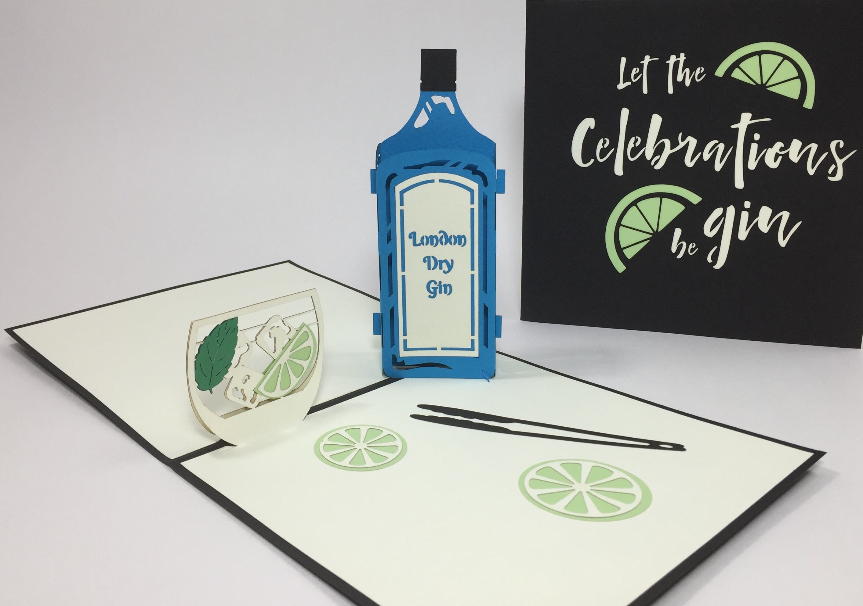 London Gin Pop Up Card – Celebrations Birthday Card