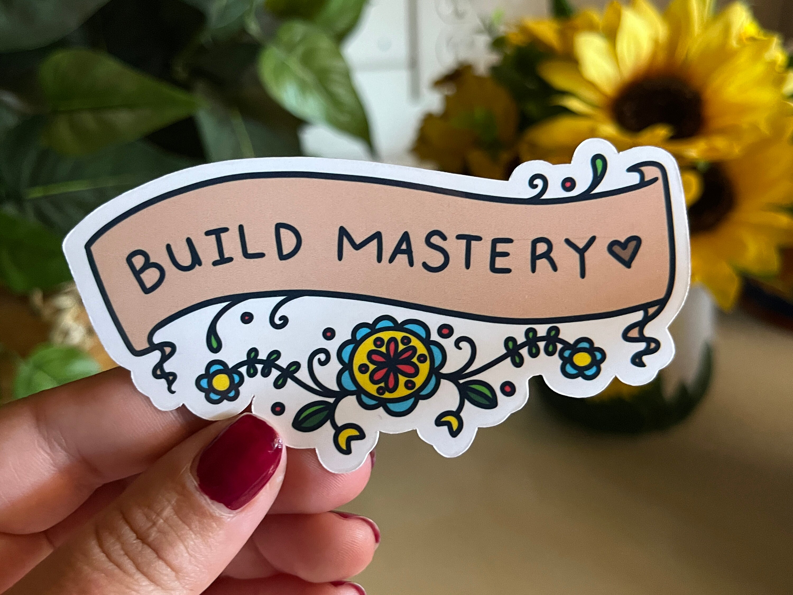 Build Mastery Sticker DBT Laptop, Water Bottle, Journal Sticker Mental ...