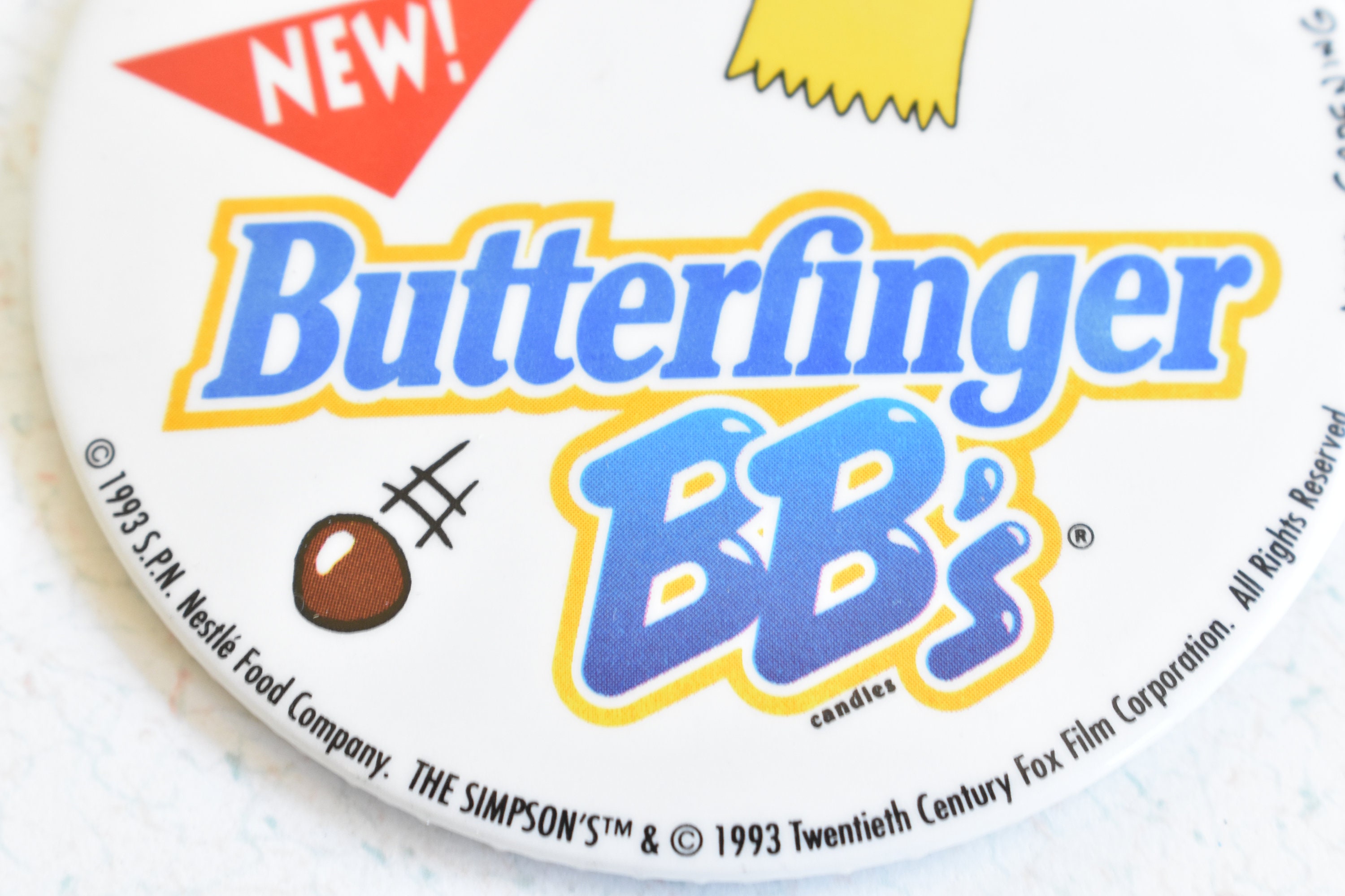 Vintage Butterfinger Bb's Rollout Advertisement Pin Bart Etsy