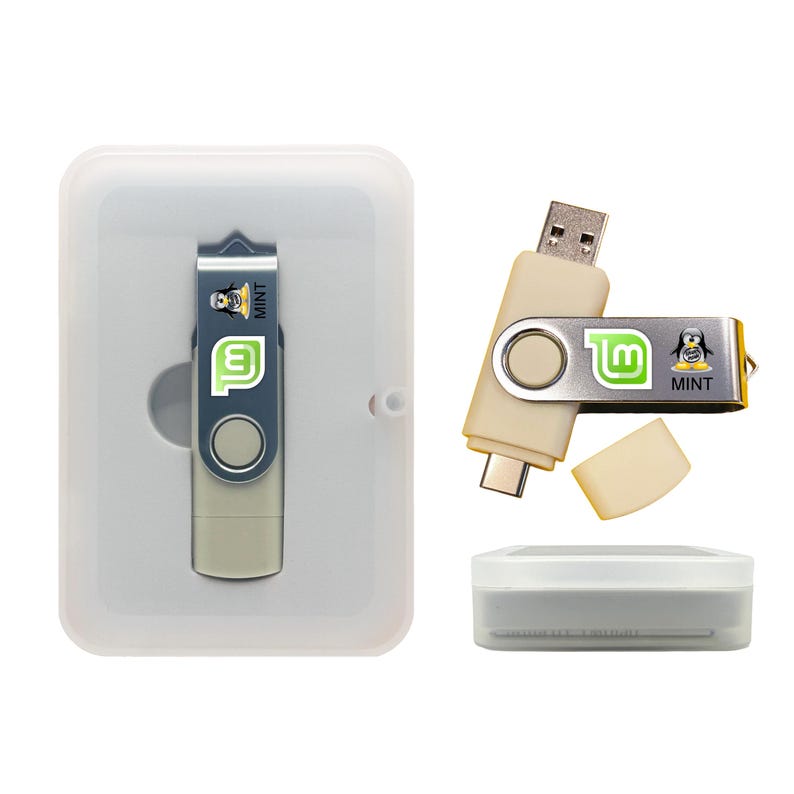 Linux Mint OS Bootable USB Flash Drive – Cinnamon Installer No Adapter