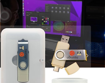 Ubuntu Linux Bootable USB for PC Desktop and Server, Live or Install with amd64 and arm64 Editions
