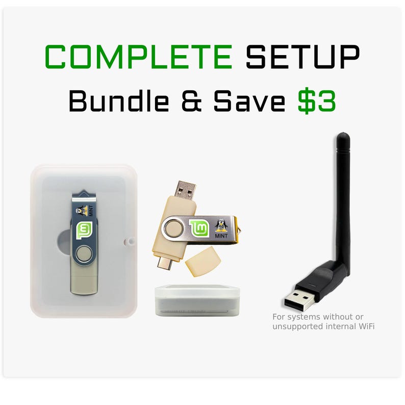Linux Mint OS Bootable USB Flash Drive – Cinnamon Installer Add WiFi Adapter