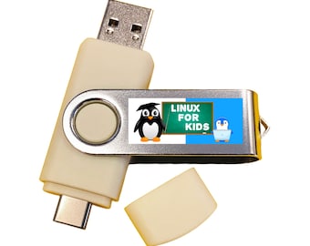 Linux for Kids USB Drive – Bootable Educational OS with STEM & Offline Learning Apps by Tech Store On