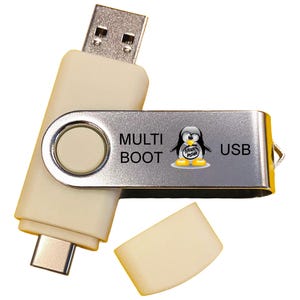 Linux Best OS Collection Set Universal 6-in-1 MultiBoot Bootable Live Install and Recovery USB Flash Thumb Drive