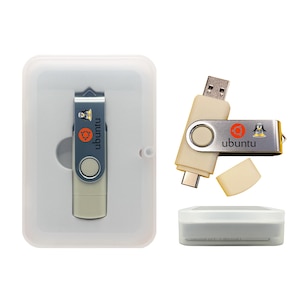 Ubuntu Linux USB – Bootable Live Desktop & Installer (amd64 + arm64) – Repair, Recover, or Install Linux – Dual USB-A/C