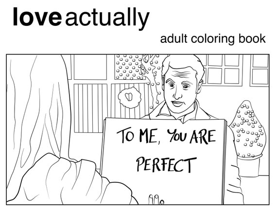 Download Love Actually Coloring Book Printable Download For Adults Etsy