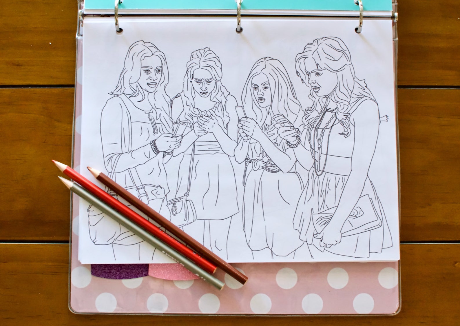 Pretty Little Liars Coloring Book Unofficial, Printable Download for