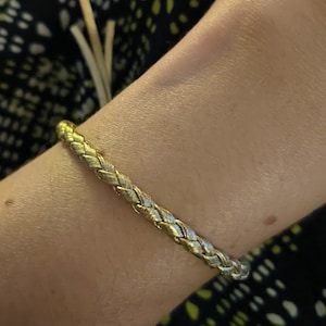 Pulsera trenzada dorada