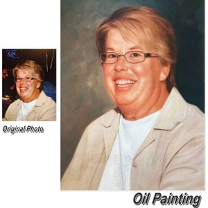 Personalized oil painting,Oil Painting Portrait from Photo, Custom People Painting, Self portrait ,Commission hand painted people portrait