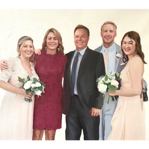 Hand-Painted Family Portrait: Custom Oil Painting from Photo
