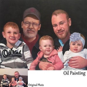 Custom Oil Painting Portrait: Hand-Painted People Portrait from Photo