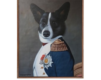 Retrato personalizado de mascota real, pintura renacentista de perro, regalo conmemorativo para mascotas