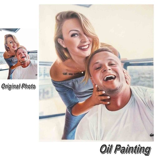 Family portrait from photo，Family canvas painting，Picture to canvas painting，Family portrait drawing，Custom shops pictures to painting