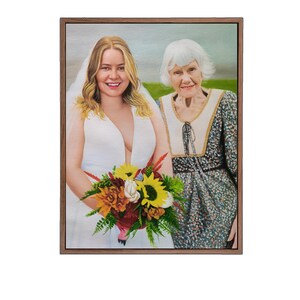 Wedding portrait painting，Custom Hand Painted Oil Painting from Photos,Wedding anniversary painting，Commission wedding portrait