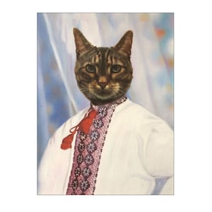 Custom Royal Cat Portrait:Hand Painted  Renaissance Pet Oil Painting